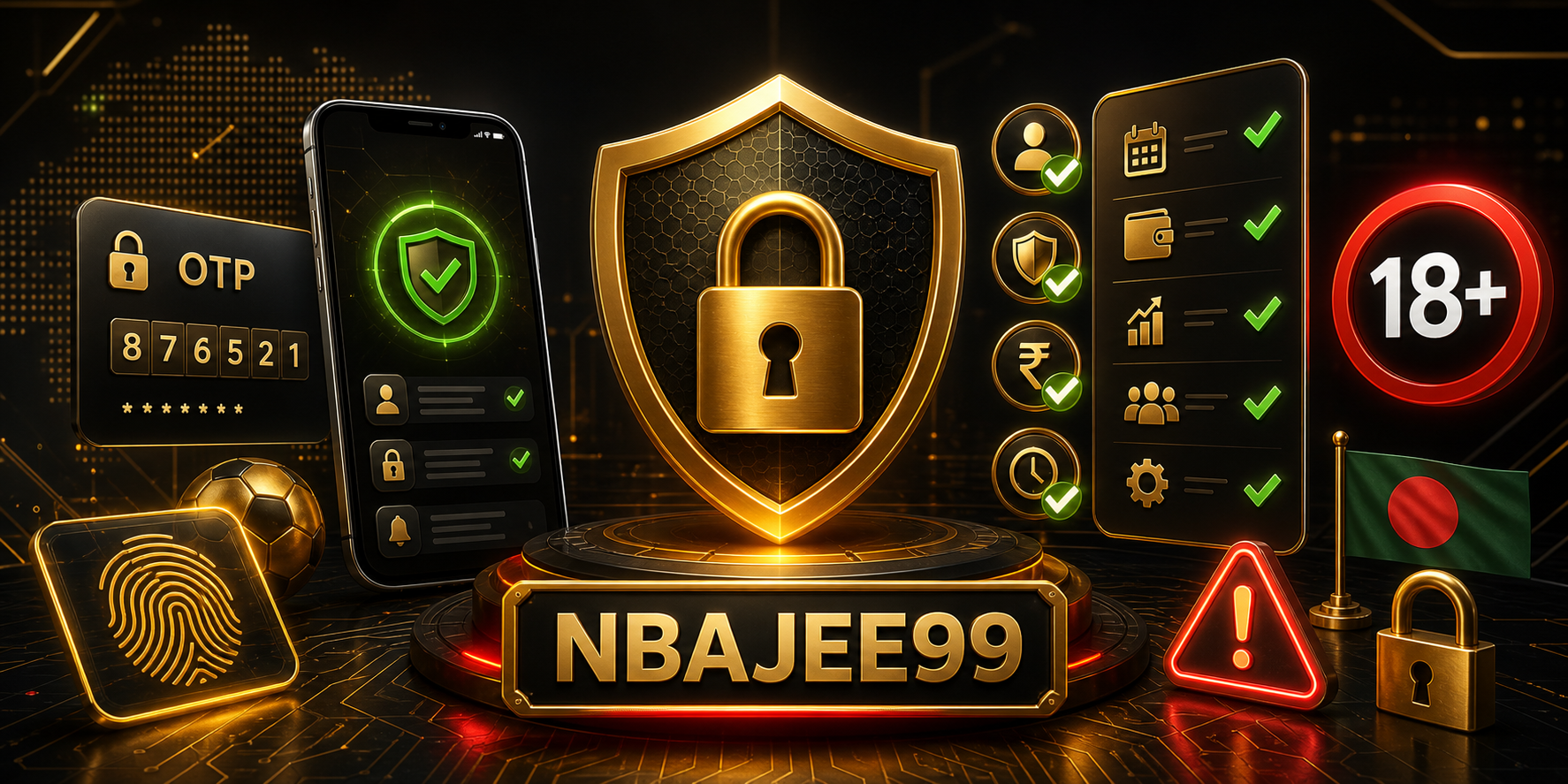 NBAJEE99 অ্যাকাউন্ট নিরাপত্তা: OTP, 18+ নিয়ম ও দায়িত্বশীল ব্যবহার